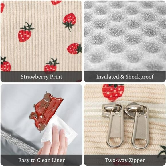 Large Insulated Lunch Bag Leakproof Cooler Tote for Work School Picnic Travel - Picture 5 of 7